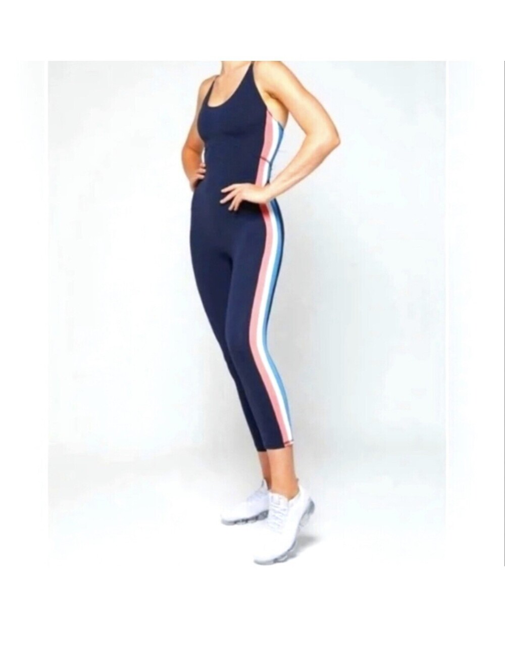 FourLaps Unitard Women S Blue Navy Elevate One Athletic Jumpsuit Yoga Running